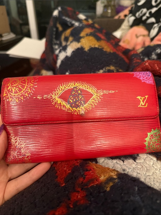 Louis Vuitton Handbags - Custom painted authentic Louis Vuitton wallet